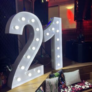 Light Up Number "1" and "2", 1.2 m tall