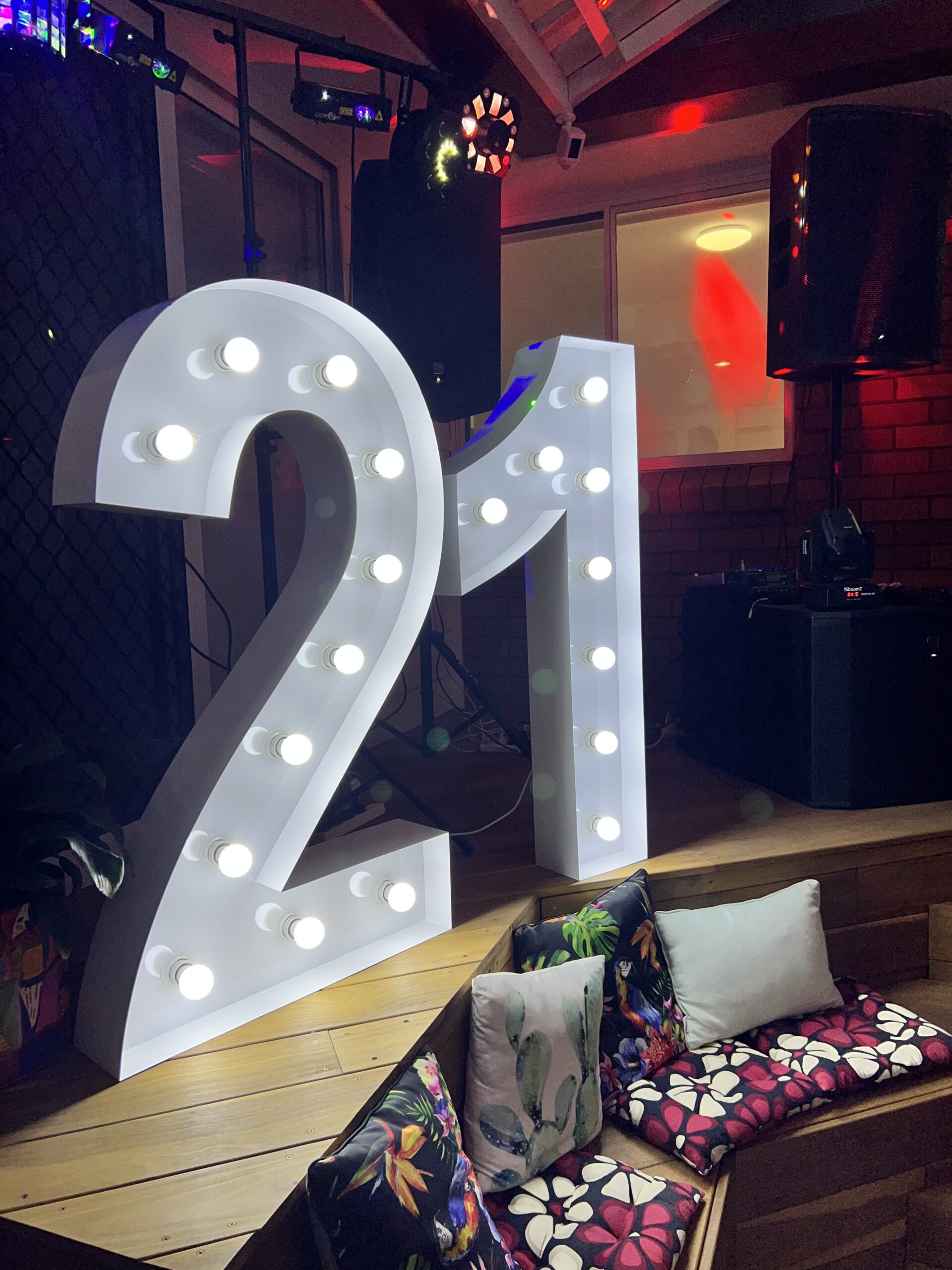 Light Up Number "1" and "2", 1.2 m tall